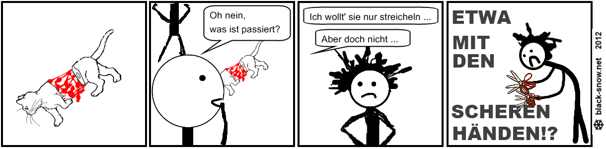 etwa mit den scherenhänden